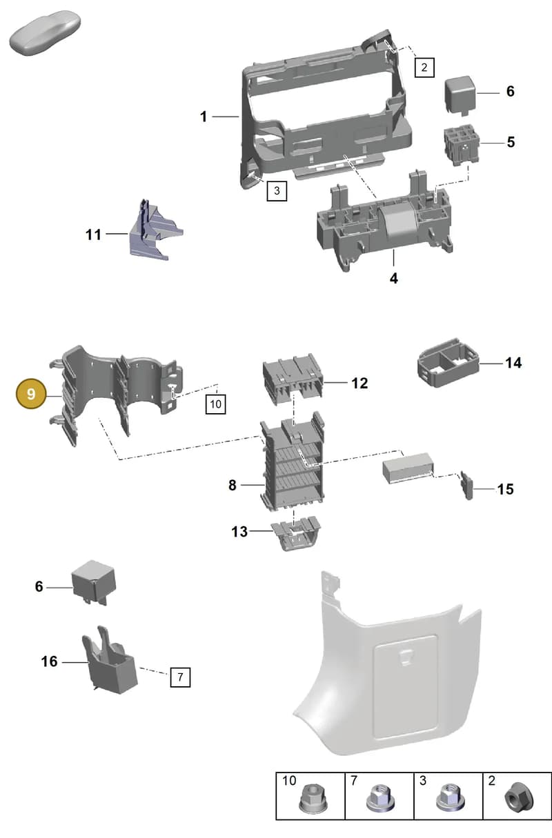 99161010300 — Porsche Cayman (2019-2022) diagram p55902000, position 9