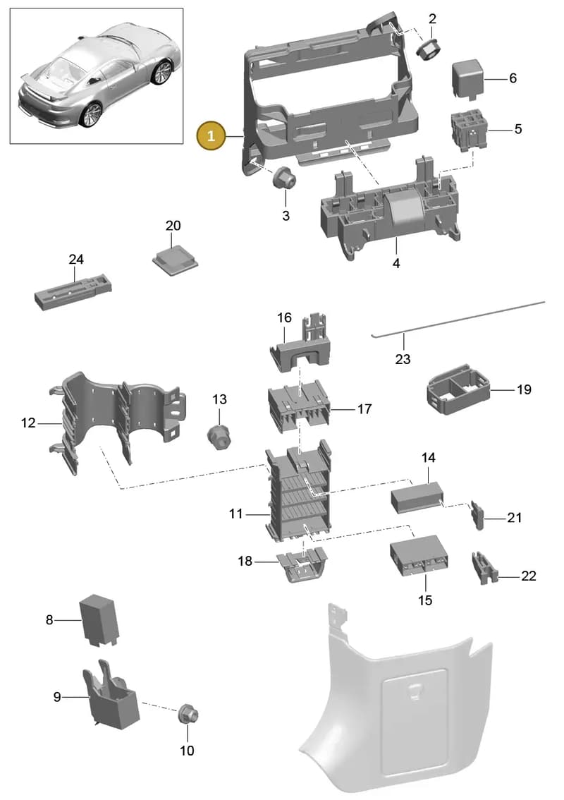 99161010700 — Porsche 911 (2013-2020) diagram p41902000, position 1
