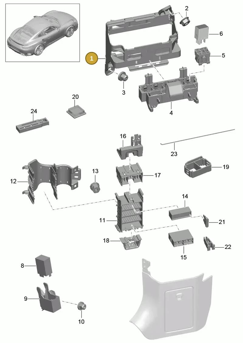99161010700 — Porsche GT2 RS Clubsport (2013-2020) diagram p42902000, position 1