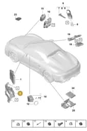 99161011100 Porsche Retainer for Control Units