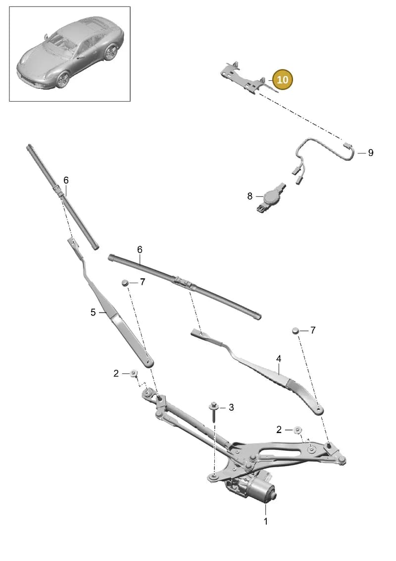 99161011900 — Porsche 991 Carrera 4 (2011-2016) diagram p38904000, position 10