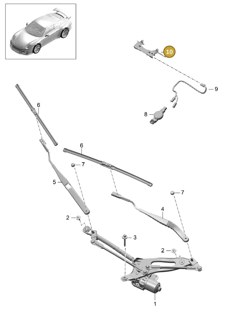 99161011900 — Porsche 911 (2013-2020) diagram p41904000, position 10