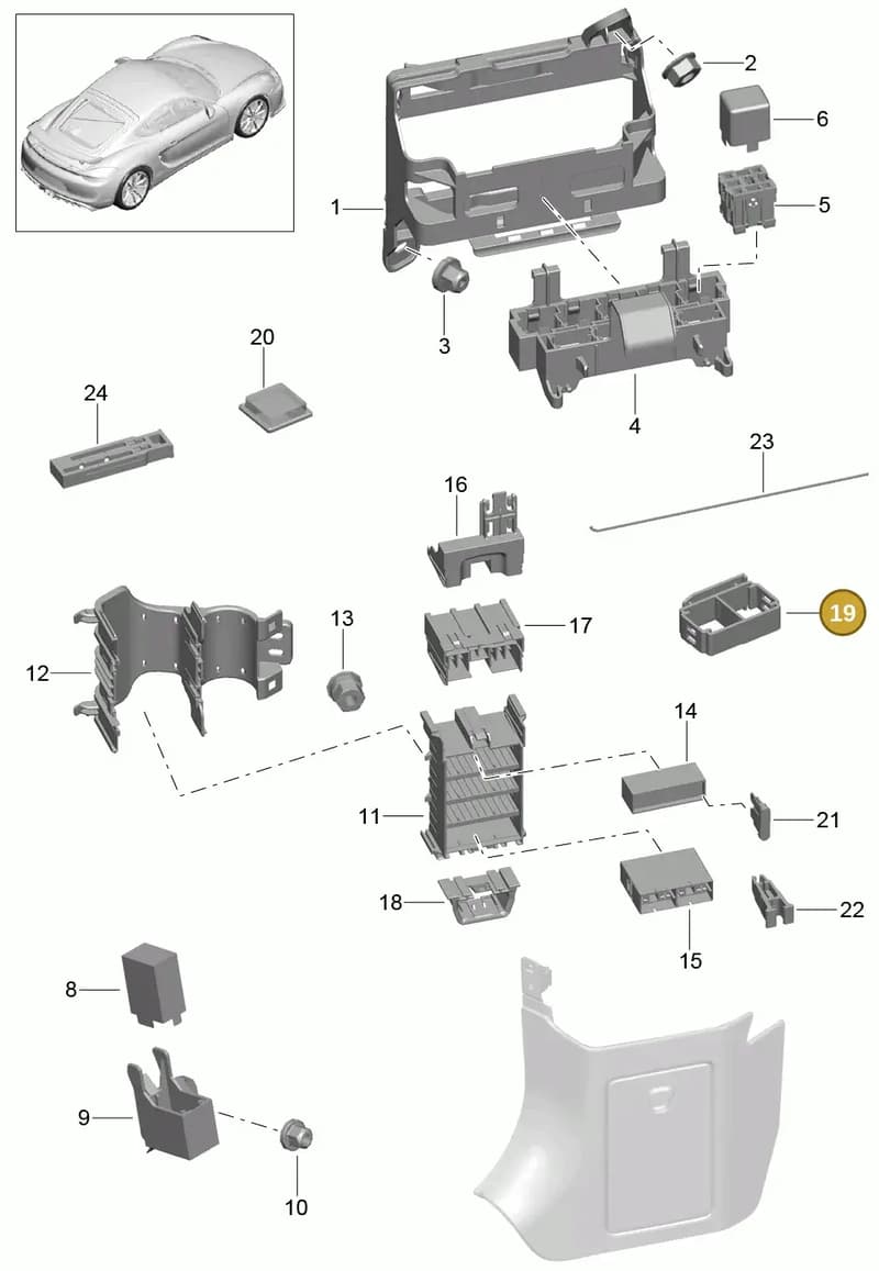99161012700 — Porsche Cayman GT4 (2015-2016) diagram p45902000, position 19