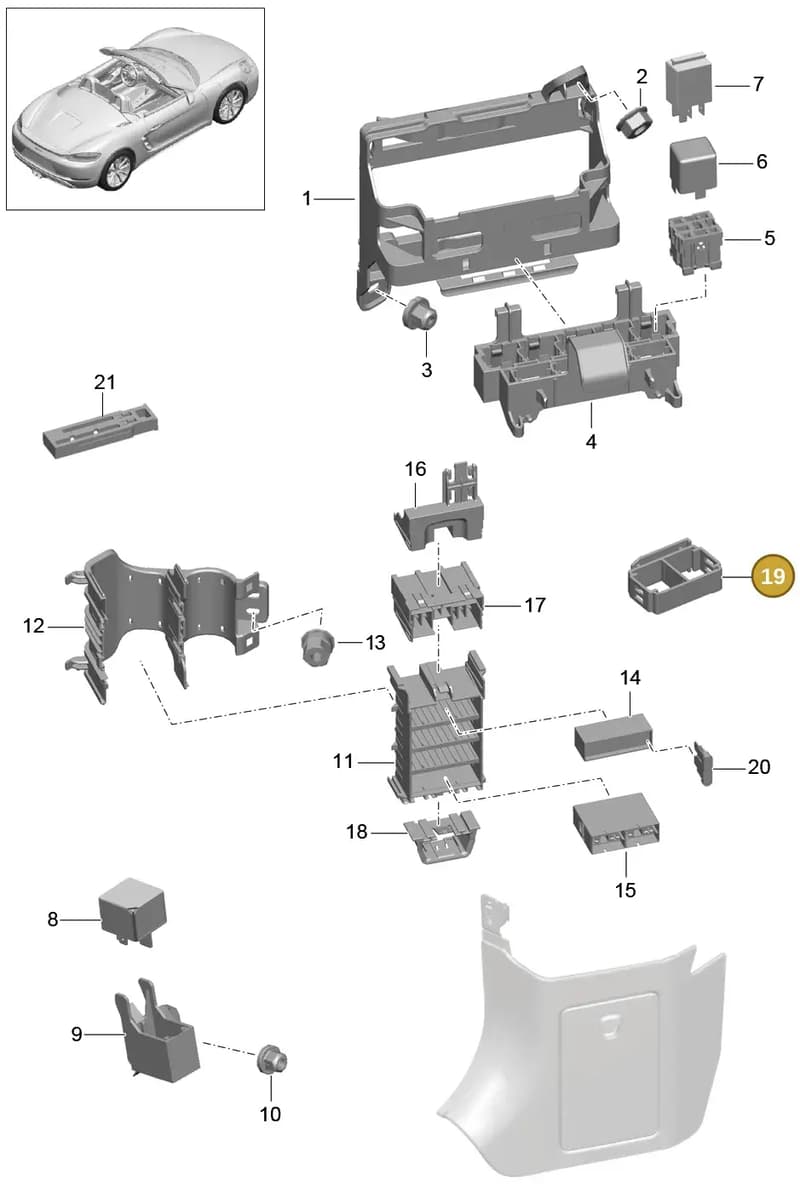99161012700 — Porsche Boxster (2016-2019) diagram p48902000, position 19