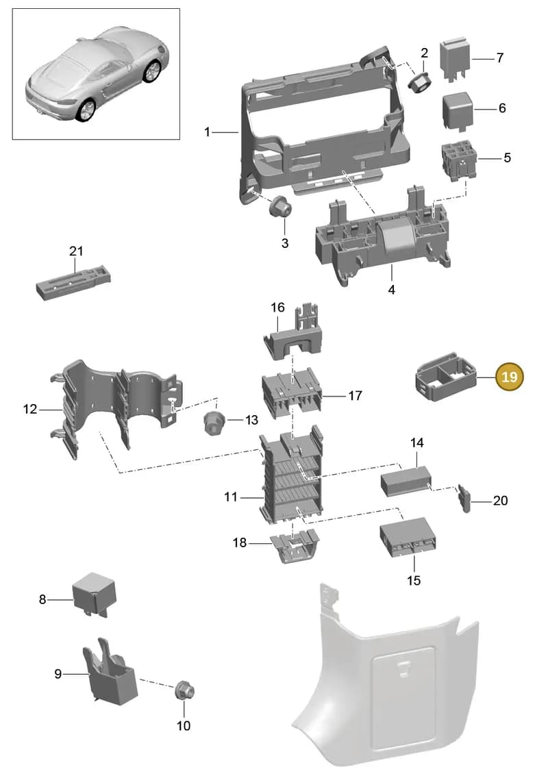 99161012700 — Porsche Cayman (2016-2019) diagram p50902000, position 19