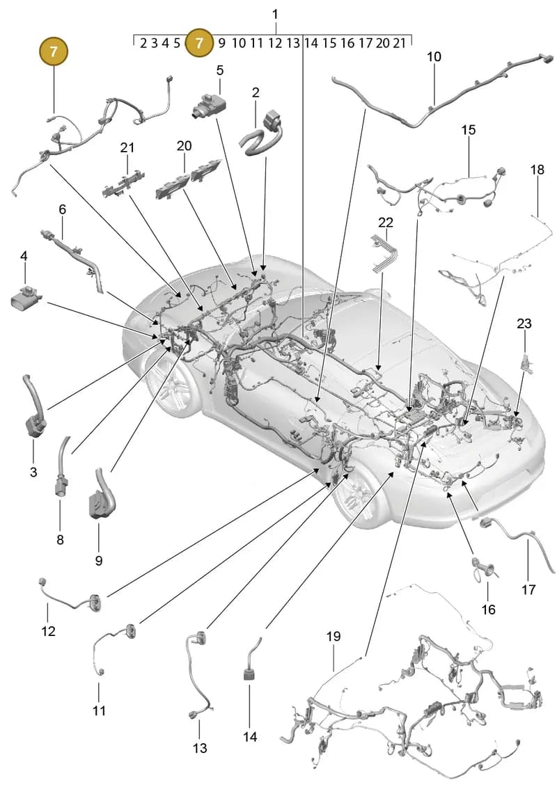 99161013300 — Porsche 991 Carrera 4 (2011-2016) diagram p38902010, position 7