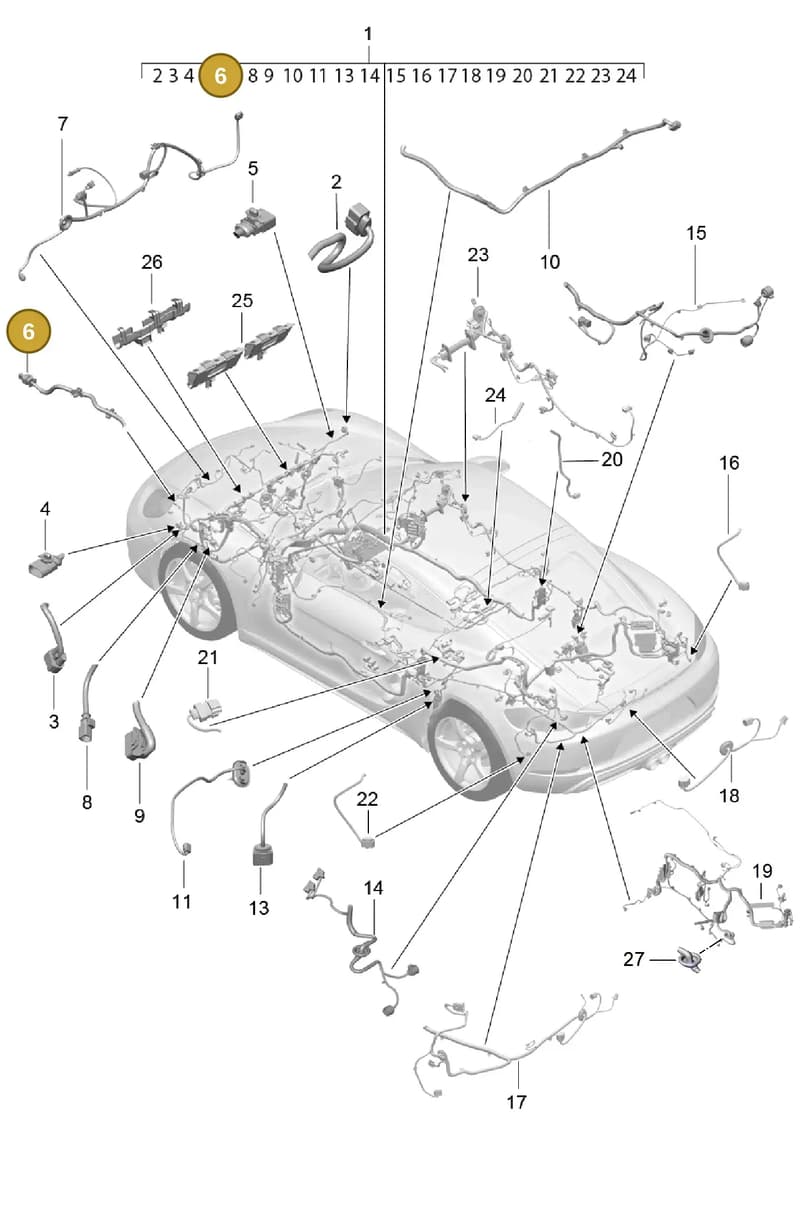 99161013300 — Porsche Cayman (2016-2019) diagram p50902010, position 6