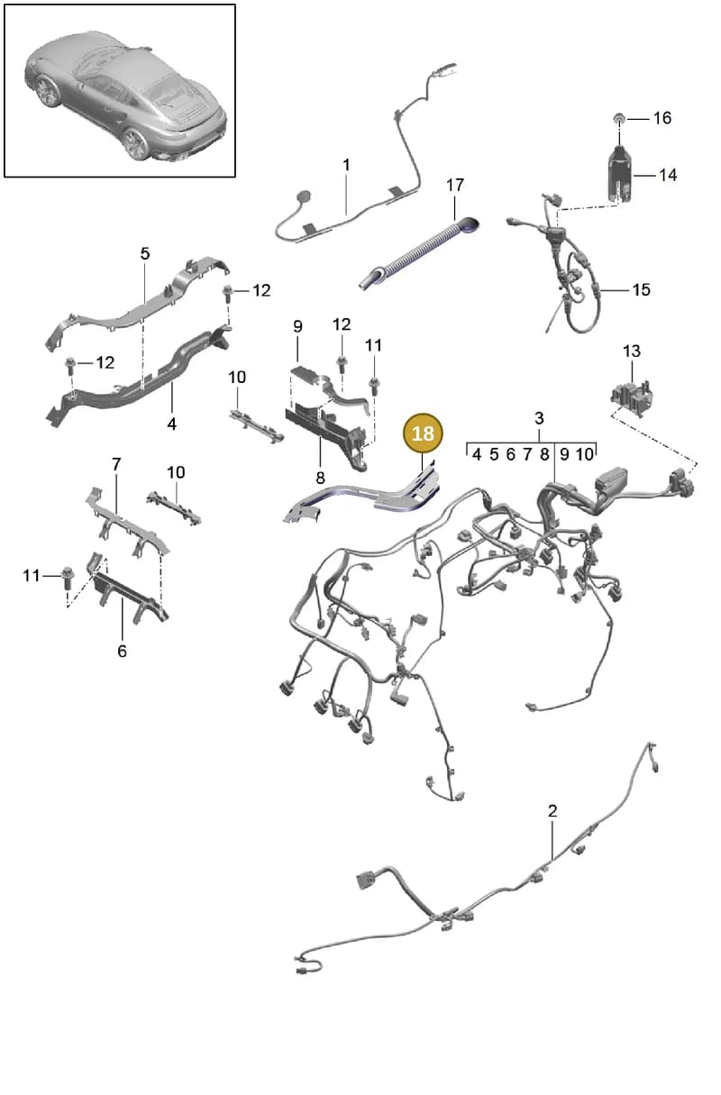 99161027900 — Porsche 911 (2013-2020) diagram p42902020, position 18