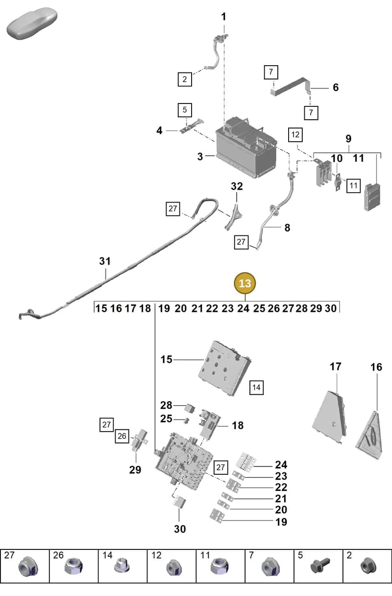 99161030104 — Porsche Boxster Spyder (2019-2020) diagram p55902060, position 13