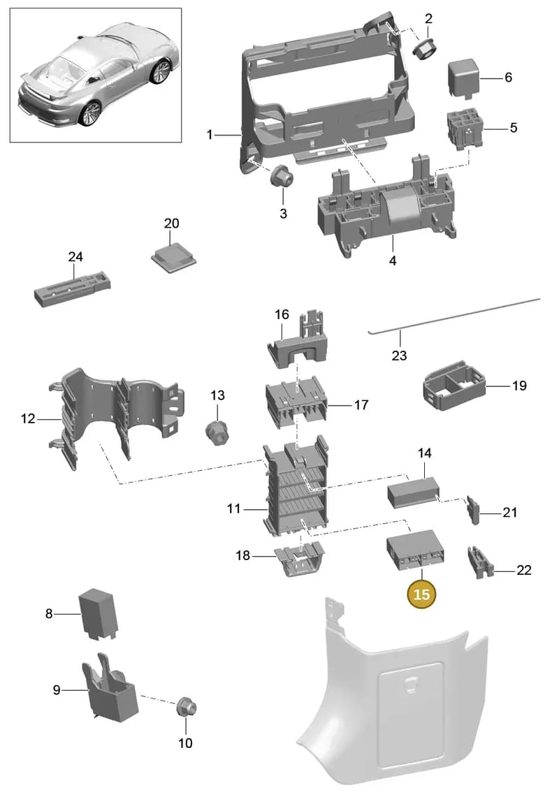 99161030500 — Porsche 911 (2013-2020) diagram p41902000, position 15