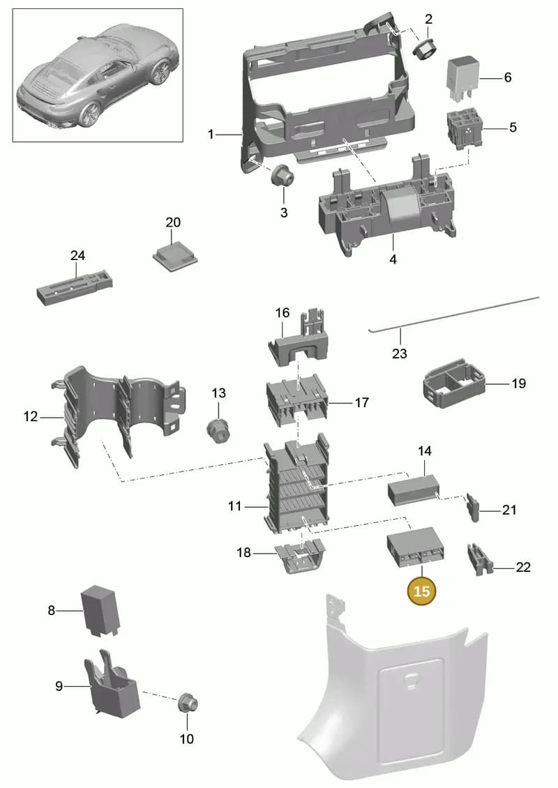 99161030500 — Porsche GT2 RS Clubsport (2013-2020) diagram p42902000, position 15
