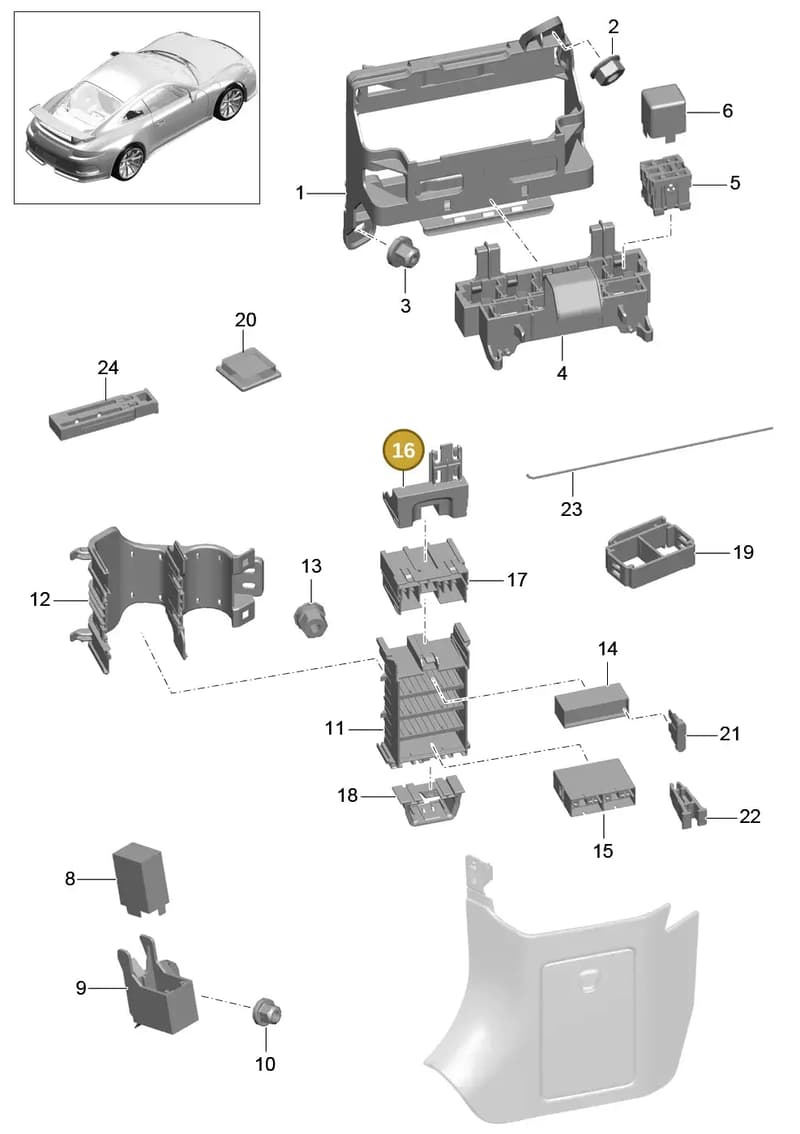 99161030700 — Porsche 911 (2013-2020) diagram p41902000, position 16
