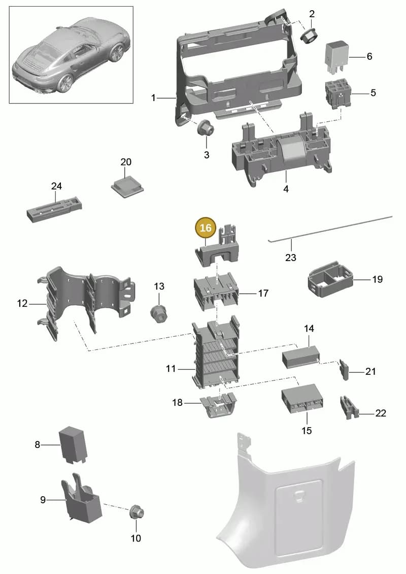 99161030700 — Porsche GT2 RS Clubsport (2013-2020) diagram p42902000, position 16