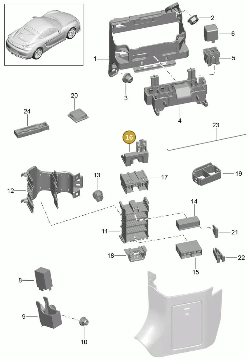 99161030700 — Porsche Cayman GT4 (2015-2016) diagram p45902000, position 16