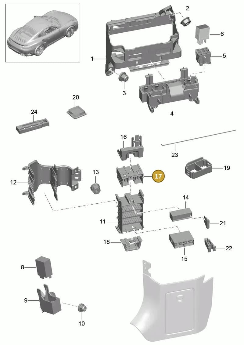 99161030900 — Porsche GT2 RS Clubsport (2013-2020) diagram p42902000, position 17