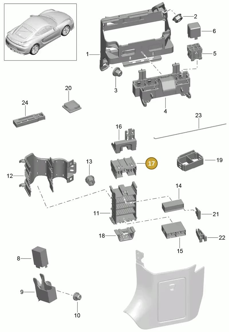 99161030900 — Porsche Cayman GT4 (2015-2016) diagram p45902000, position 17