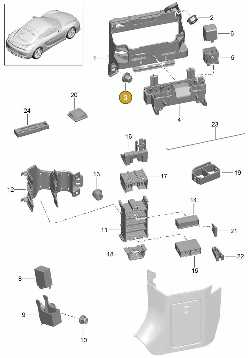 99161104052 — Porsche Cayman GT4 (2015-2016) diagram p45902000, position 3