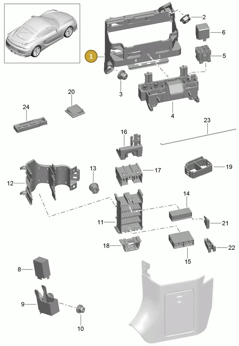 99161104402 — Porsche Cayman GT4 (2015-2016) diagram p45902000, position 1