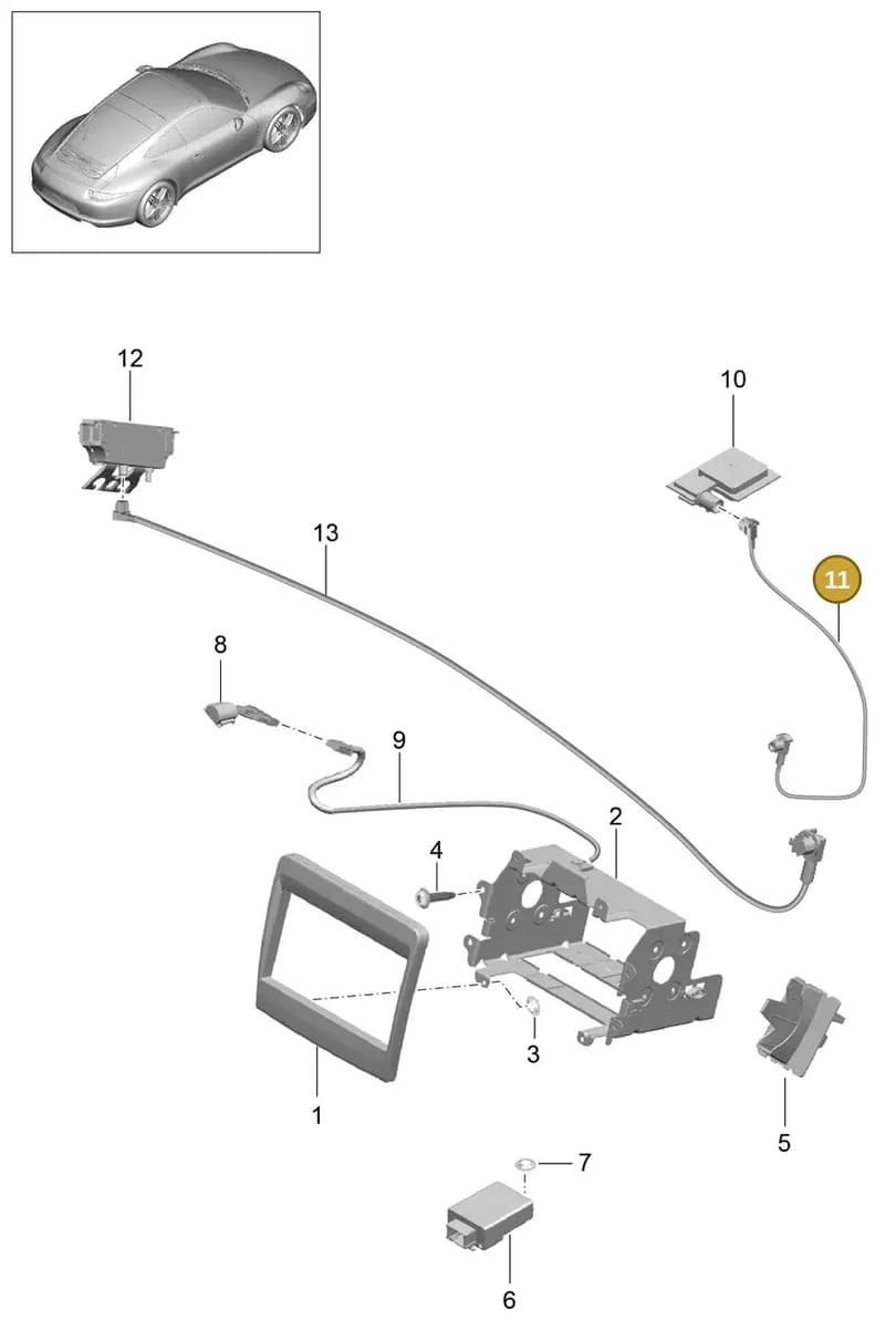 99161206650 — Porsche 991 Carrera 4 (2011-2016) diagram p38911001, position 11