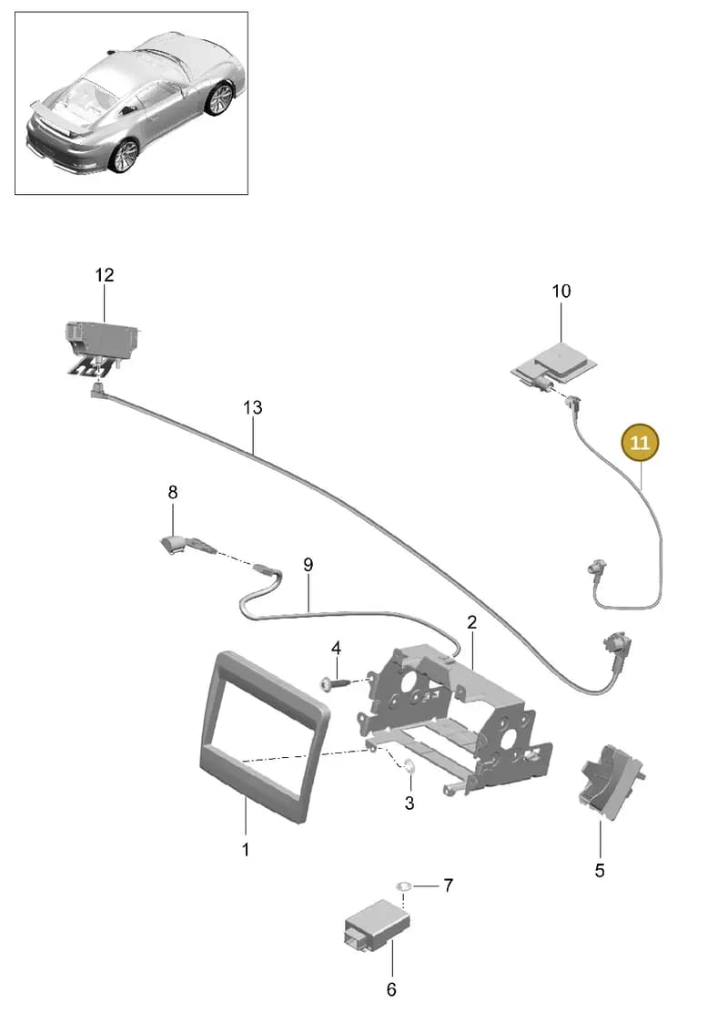 99161206650 — Porsche 911 (2013-2020) diagram p41911001, position 11