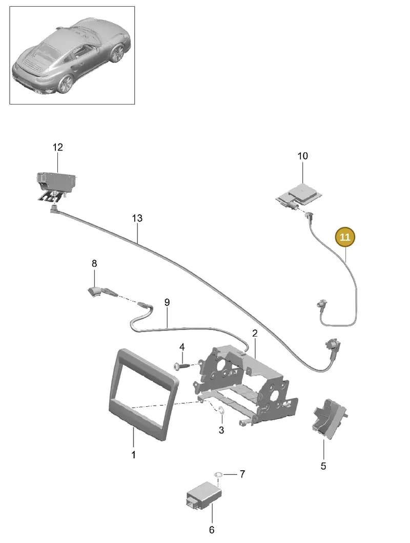 99161206650 — Porsche GT2 RS Clubsport (2013-2020) diagram p42911001, position 11