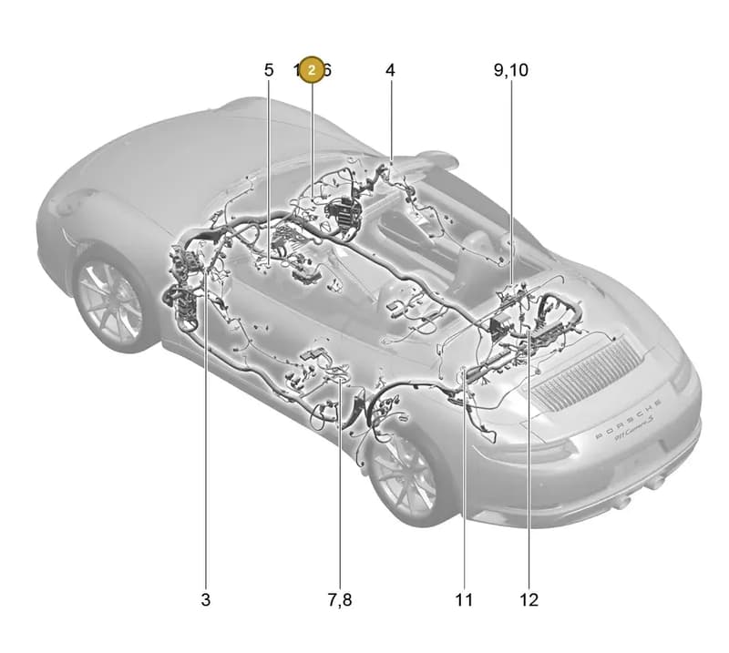 99161208300 — Porsche 911 (2016-2019) diagram p47902060, position 2