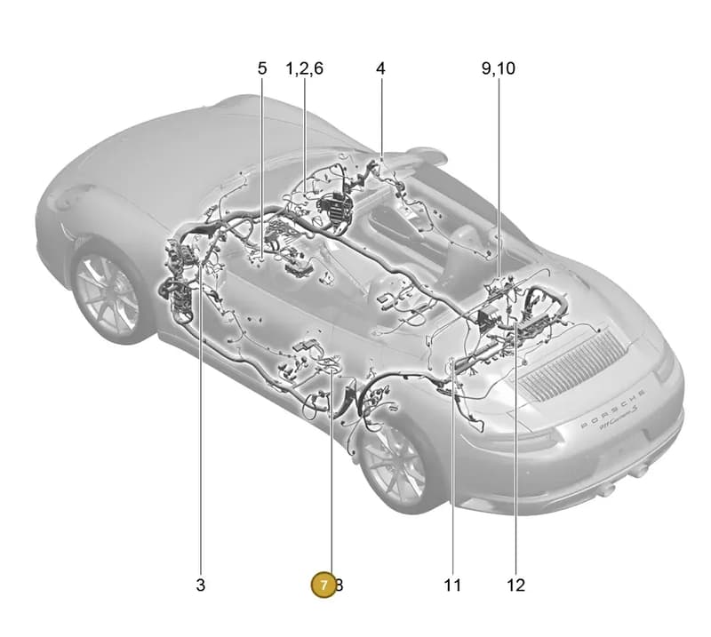 99161208401 — Porsche 911 (2016-2019) diagram p47902060, position 7