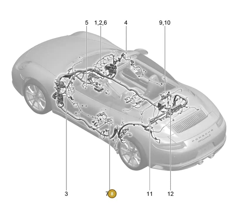 99161208600 — Porsche 911 (2016-2019) diagram p47902060, position 8