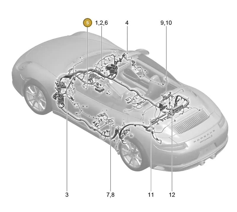 99161208800 — Porsche 911 (2016-2019) diagram p47902060, position 5
