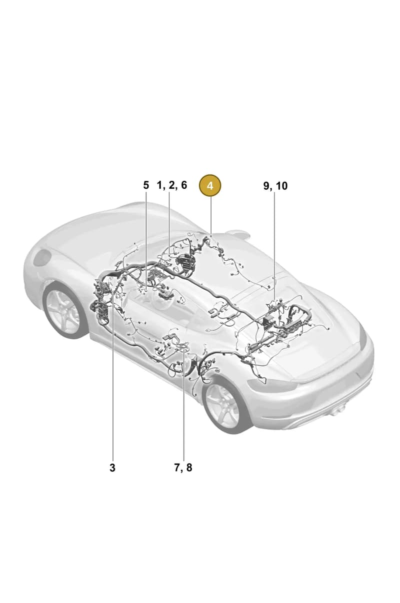 99161209100 — Porsche Cayman (2019-2022) diagram p55902600, position 4