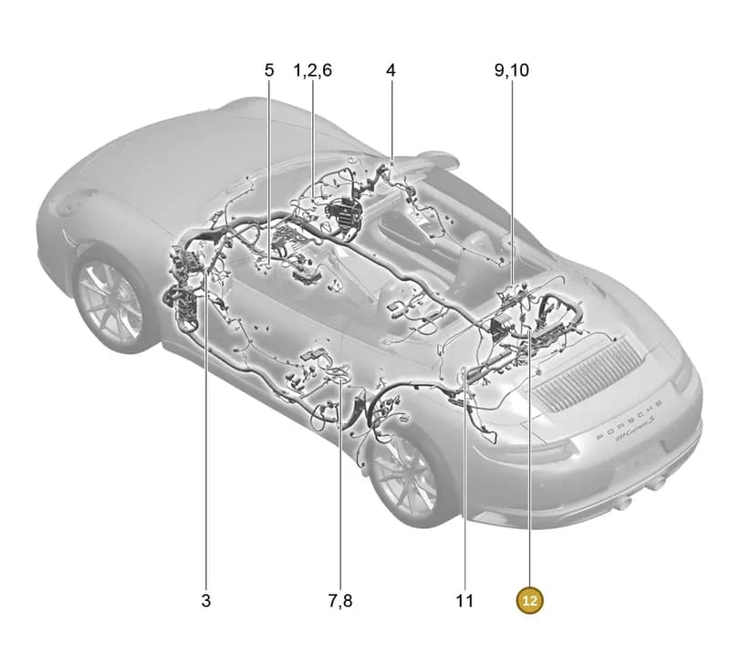 99161209500 — Porsche 911 (2016-2019) diagram p47902060, position 12