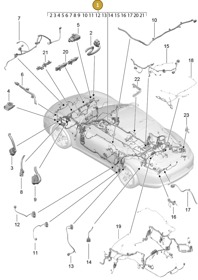 99161261406 — Porsche 991 Carrera 4 (2011-2016) diagram p38902010, position 1