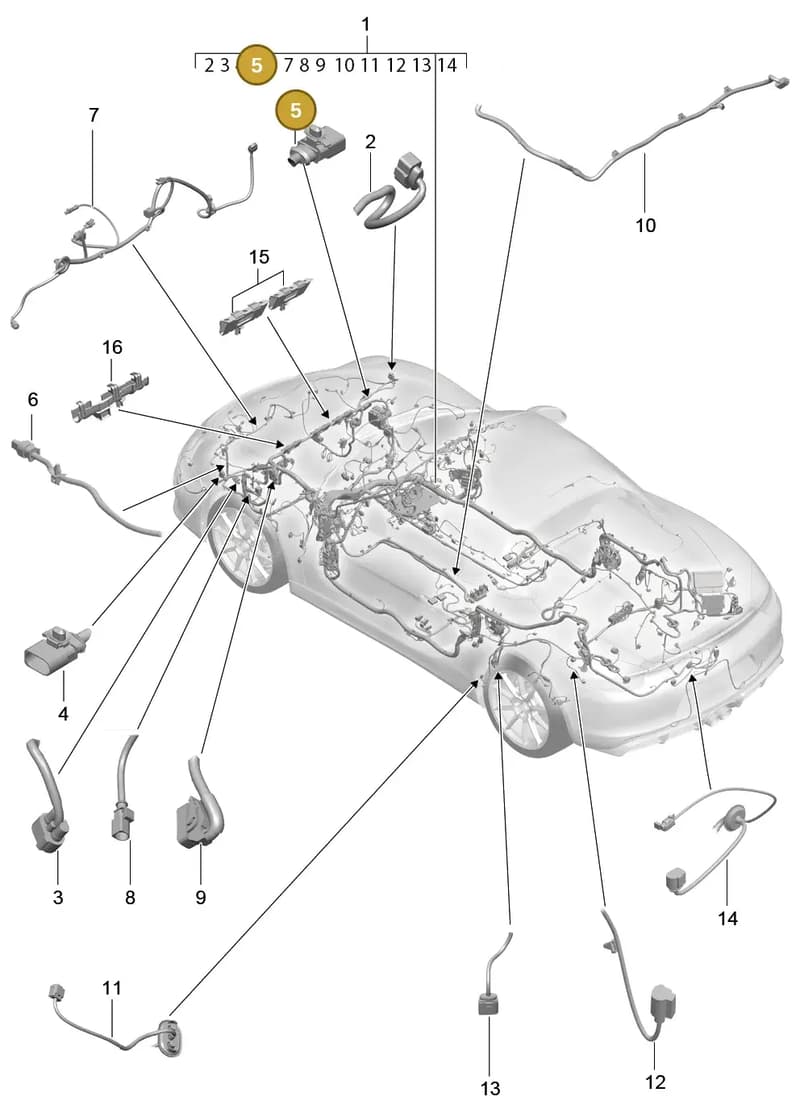 99161270100 — Porsche Boxster Spyder (2015-2016) diagram p46902010, position 5