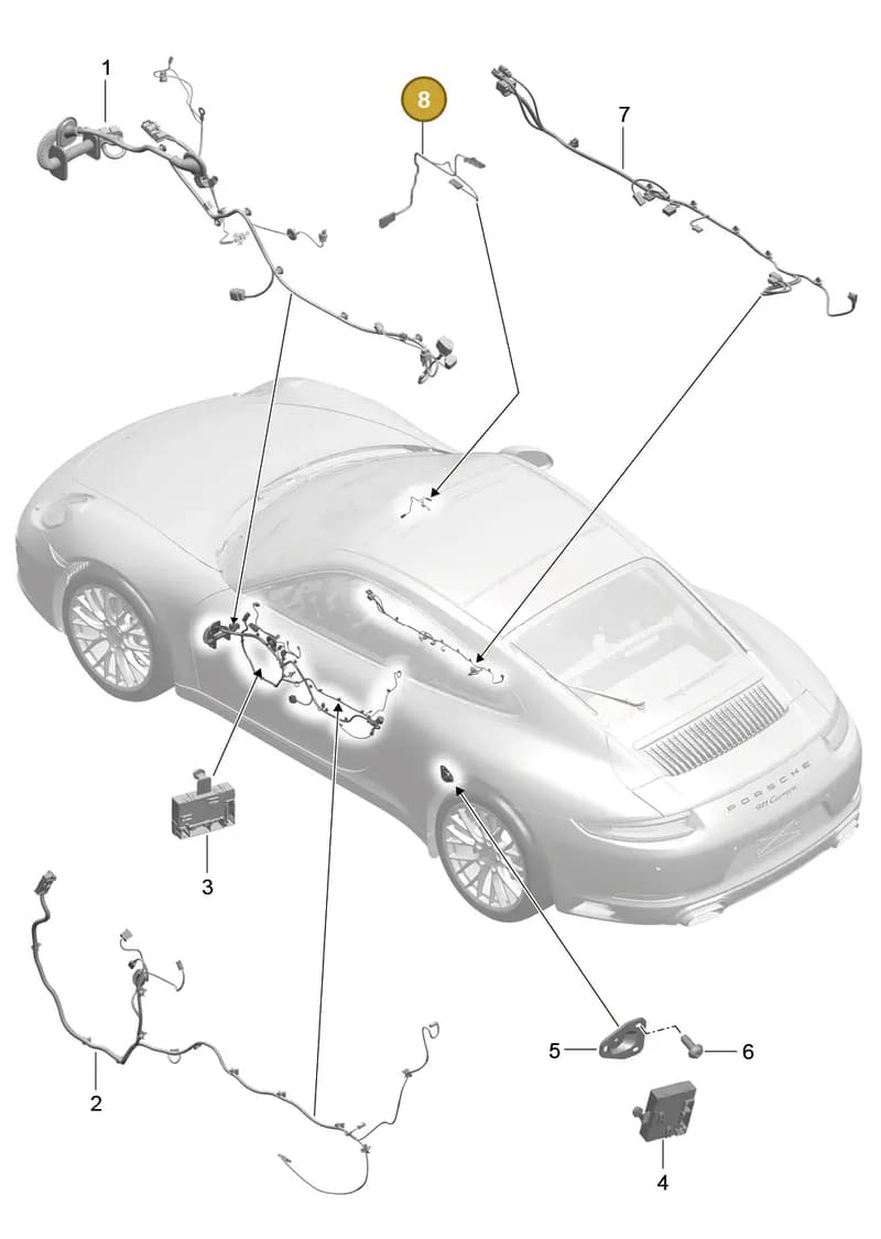 99161270100 — Porsche 911 (2016-2019) diagram p47902015, position 8