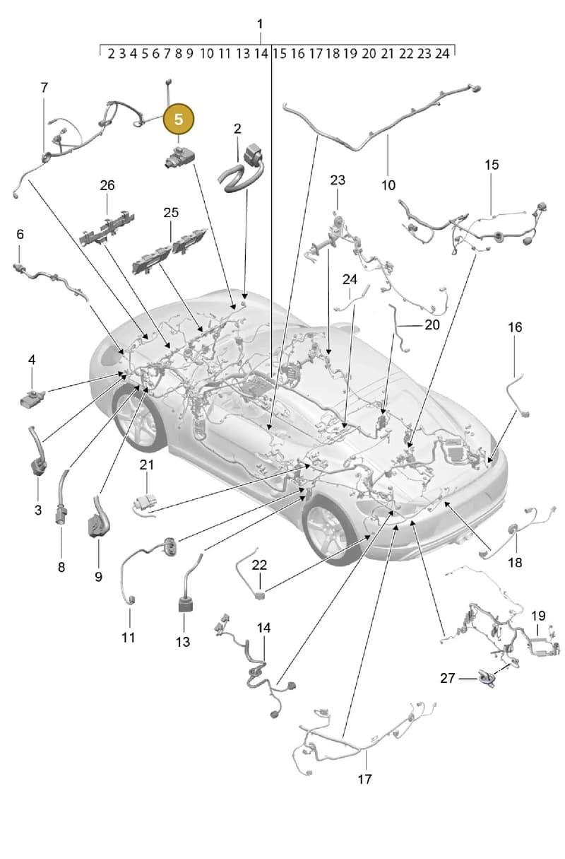 99161270100 — Porsche Cayman (2016-2019) diagram p50902010, position 5