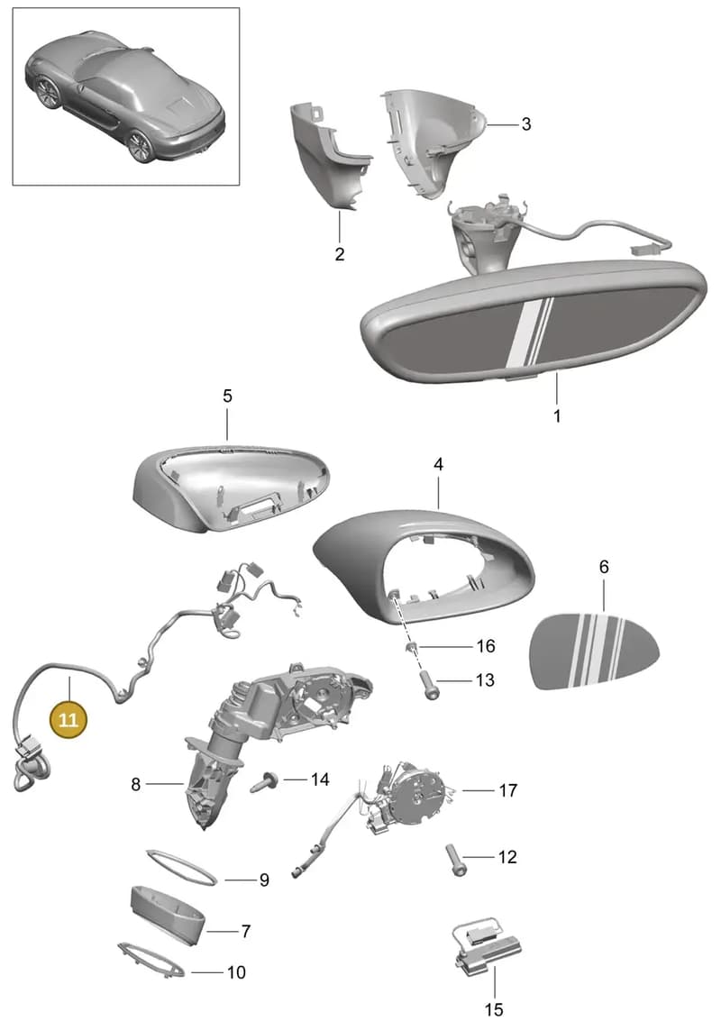 99161271802 — Porsche Boxster (2012-2016) diagram p39809050, position 11