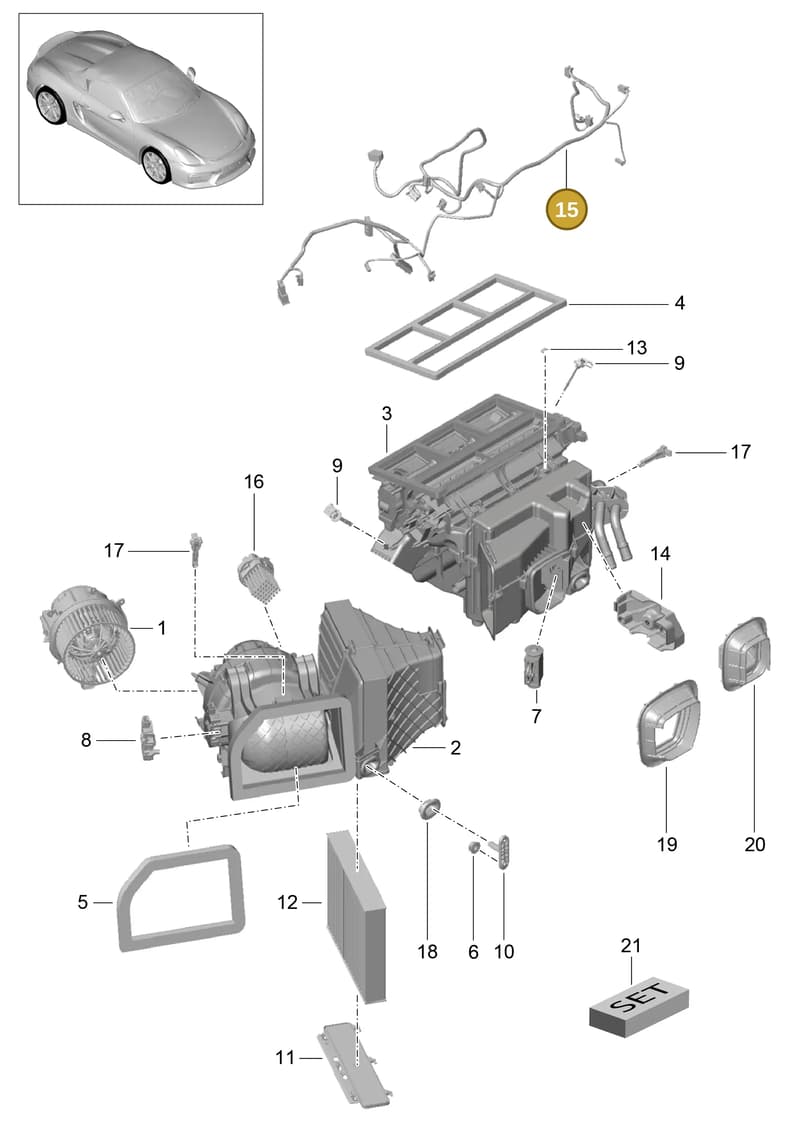 99161272300 — Porsche Boxster Spyder (2015-2016) diagram p46813010, position 15