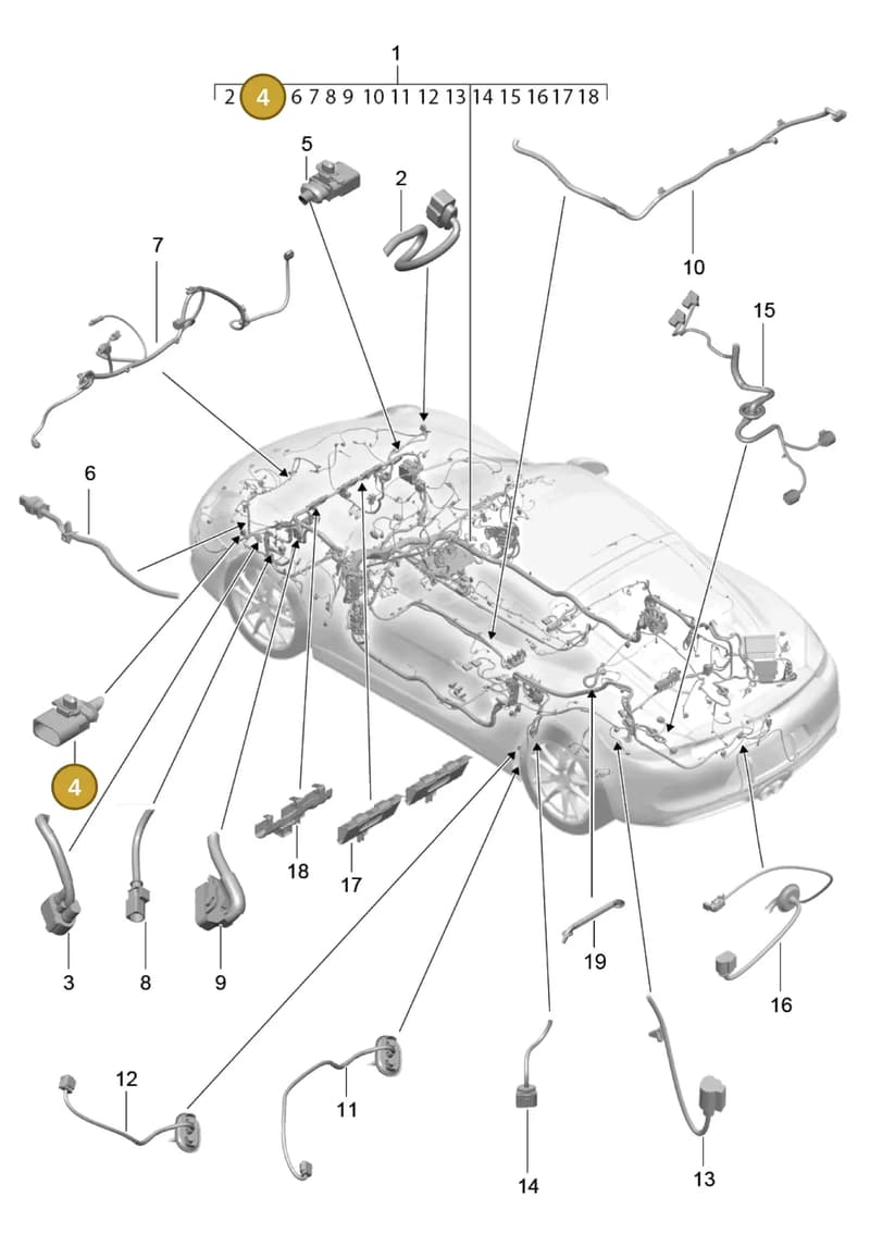 99161275701 — Porsche Cayman (2013-2016) diagram p40902010, position 4