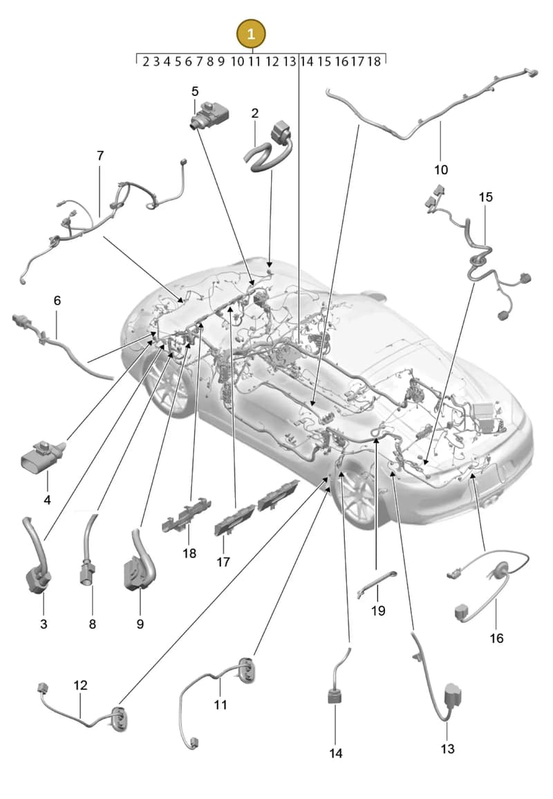 99161290200 — Porsche Cayman (2013-2016) diagram p40902010, position 1