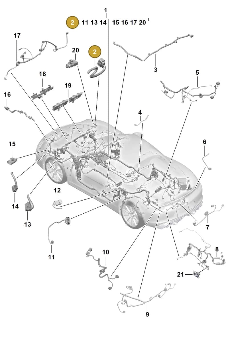 99161292003 — Porsche Boxster Spyder (2019-2020) diagram p54902100, position 2