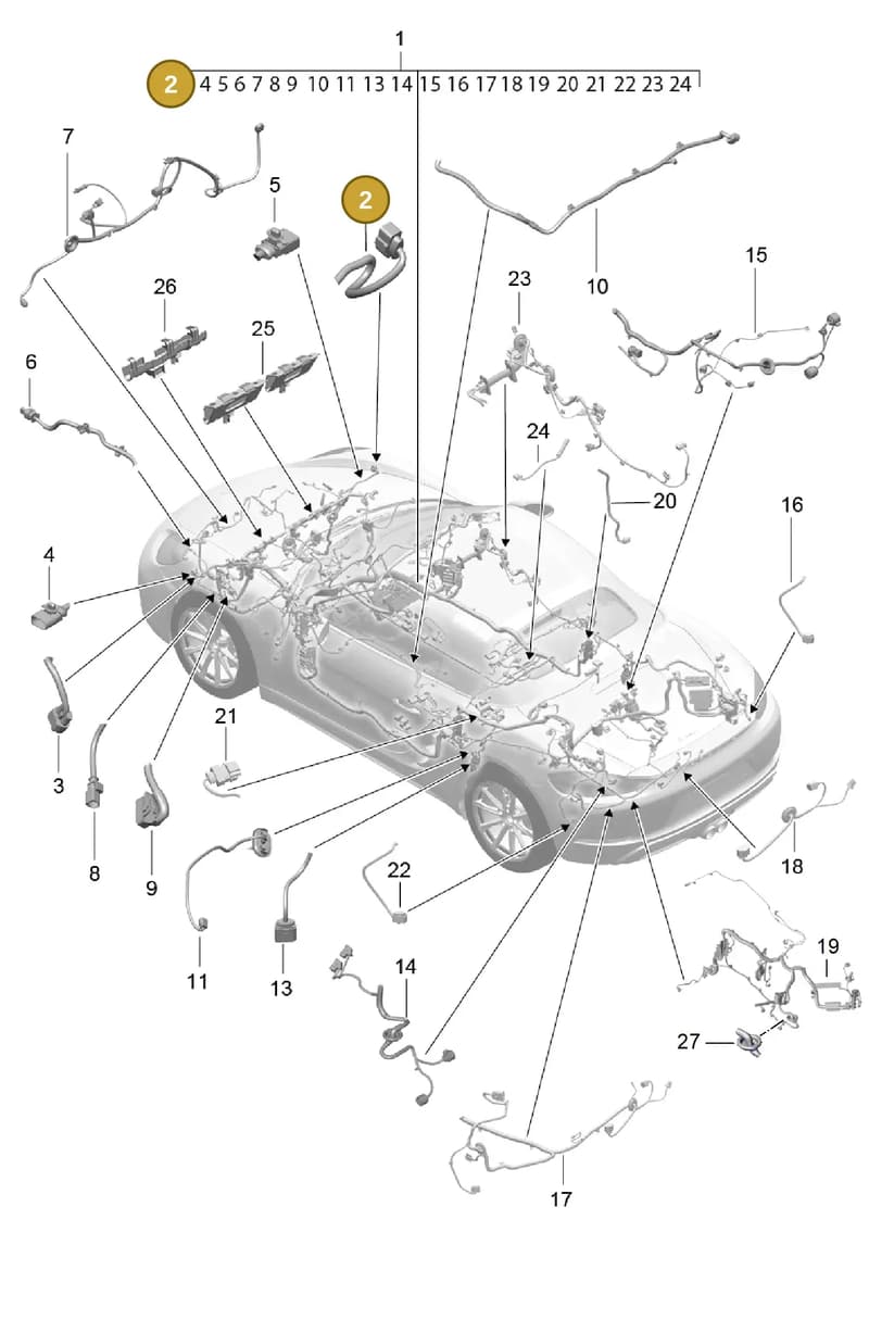 99161292011 — Porsche Boxster (2016-2019) diagram p48902010, position 2
