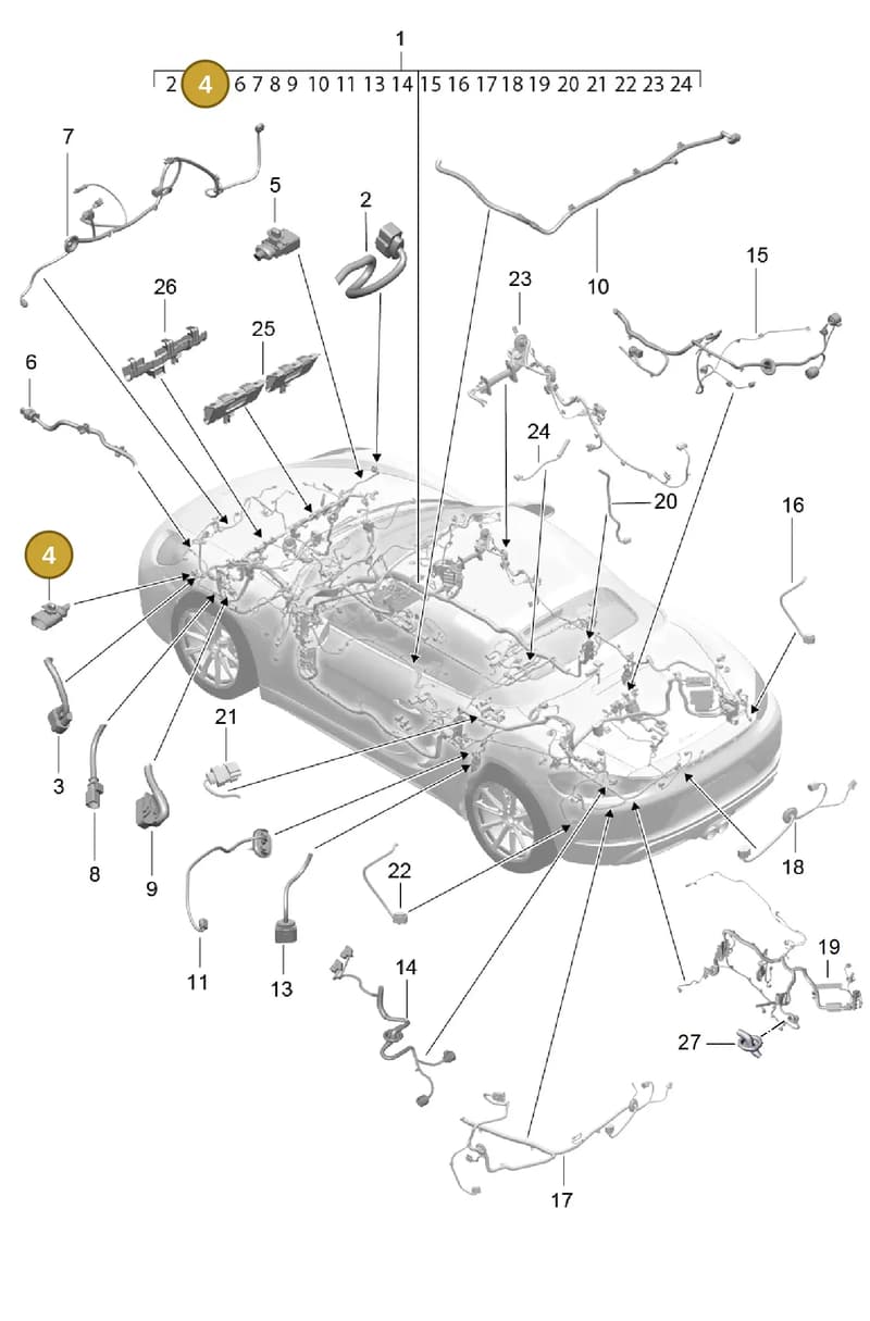 99161292203 — Porsche Boxster (2016-2019) diagram p48902010, position 4