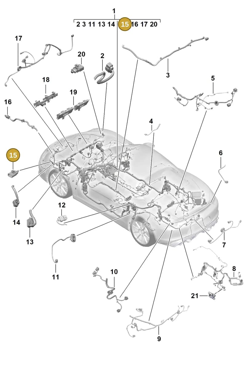 99161292203 — Porsche Boxster Spyder (2019-2020) diagram p54902100, position 15
