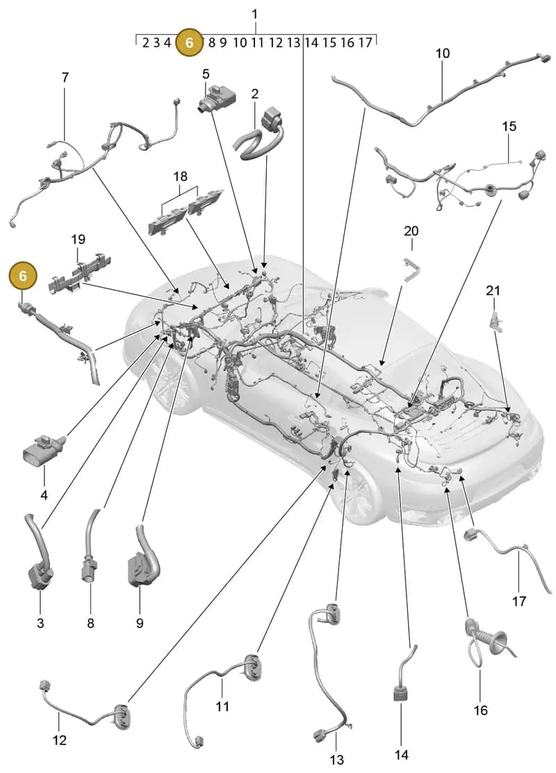 99161292301 — Porsche GT2 RS Clubsport (2013-2020) diagram p42902010, position 6