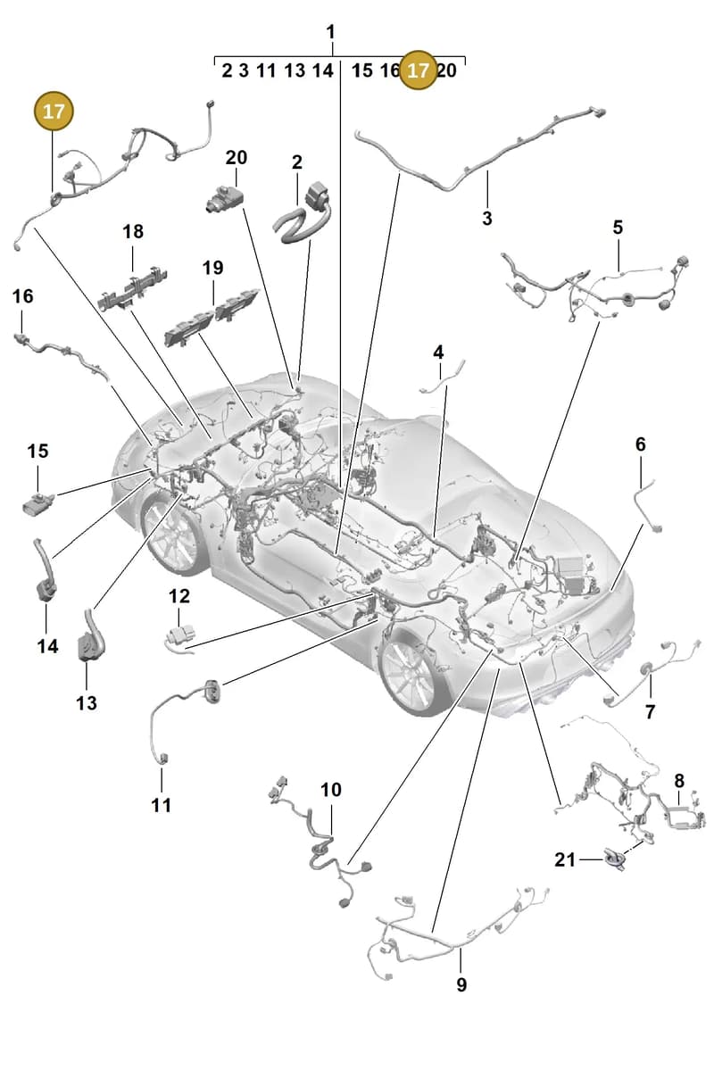 99161292411 — Porsche Boxster Spyder (2019-2020) diagram p54902100, position 17