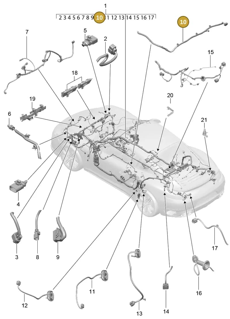 99161292503 — Porsche GT2 RS Clubsport (2013-2020) diagram p42902010, position 10
