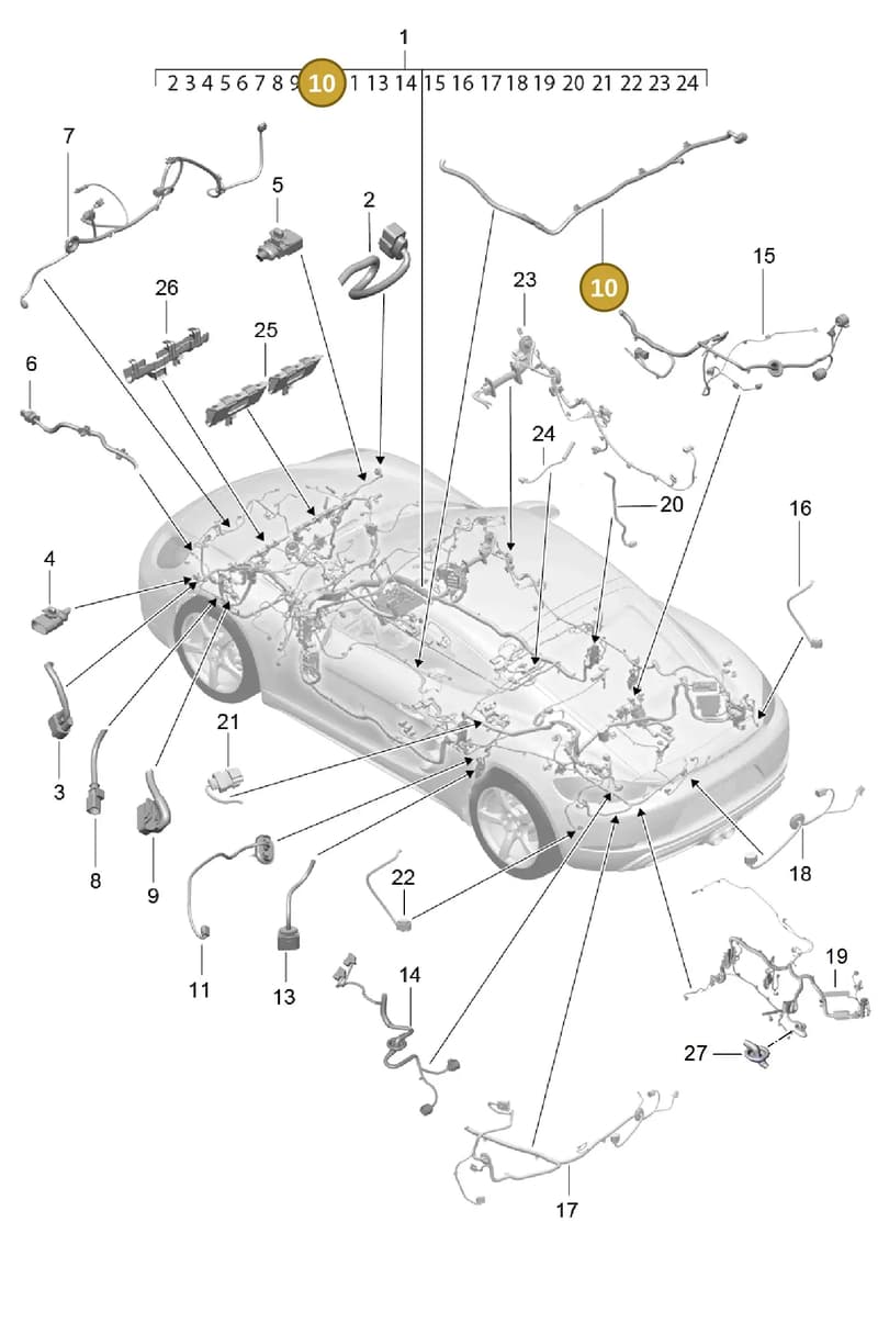 99161292511 — Porsche Cayman (2016-2019) diagram p50902010, position 10