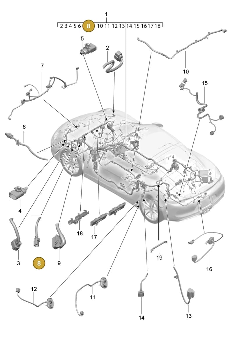 99161292600 — Porsche Cayman (2013-2016) diagram p40902010, position 8