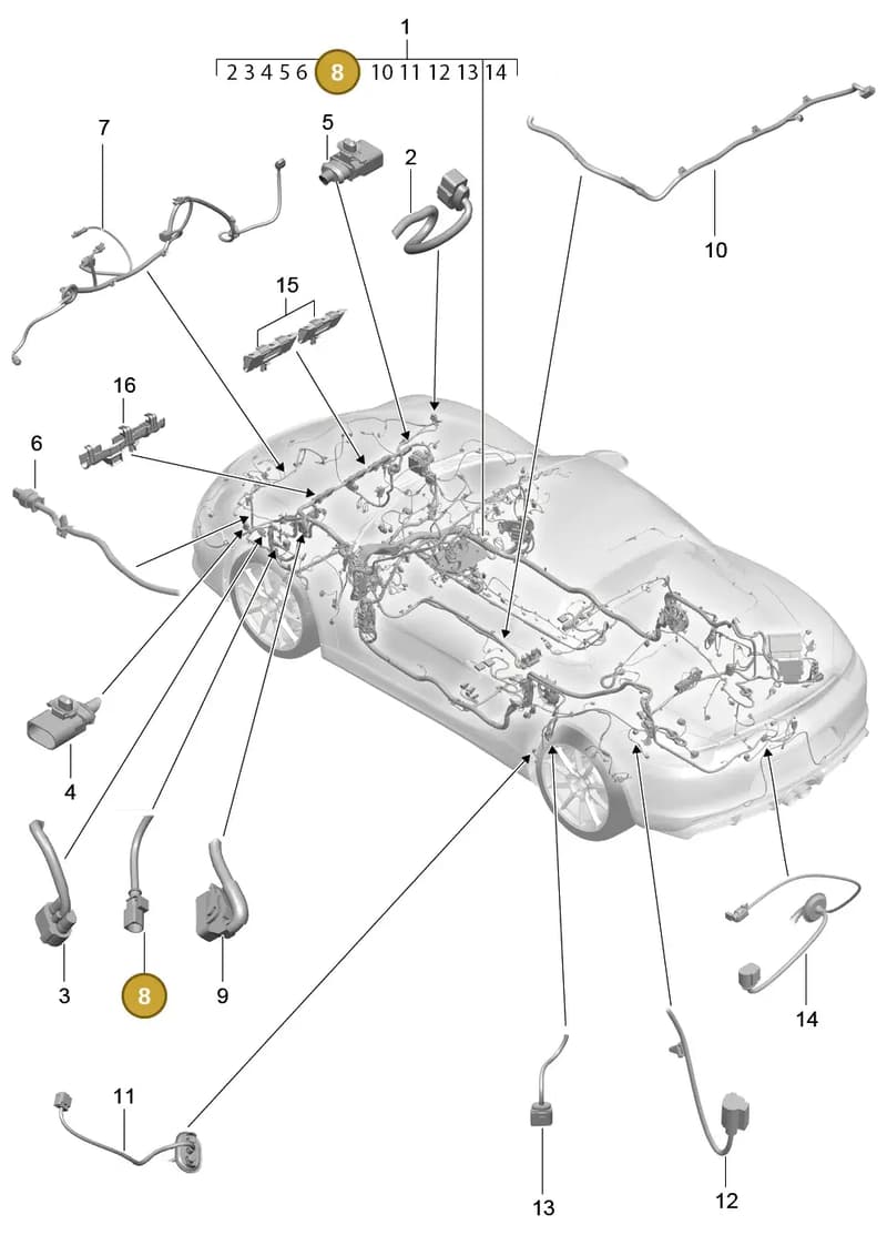99161292600 — Porsche Boxster Spyder (2015-2016) diagram p46902010, position 8