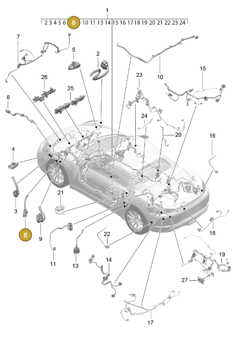 99161292600 — Porsche Boxster (2016-2019) diagram p48902010, position 8